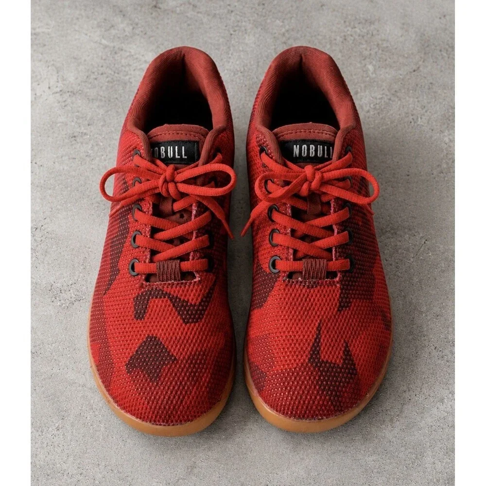 NOBULL Outwork Project Red Camo Trainer Sneakers Tennis Shoes Women 7.5, Men 6